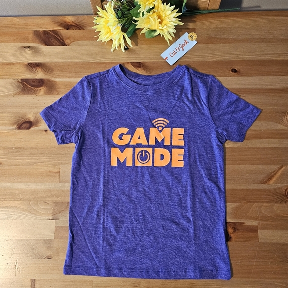 Cat & Jack™ - Boys' Short Sleeve 'Game mode' Graphic T-Shirt -Purple S - Picture 6 of 7